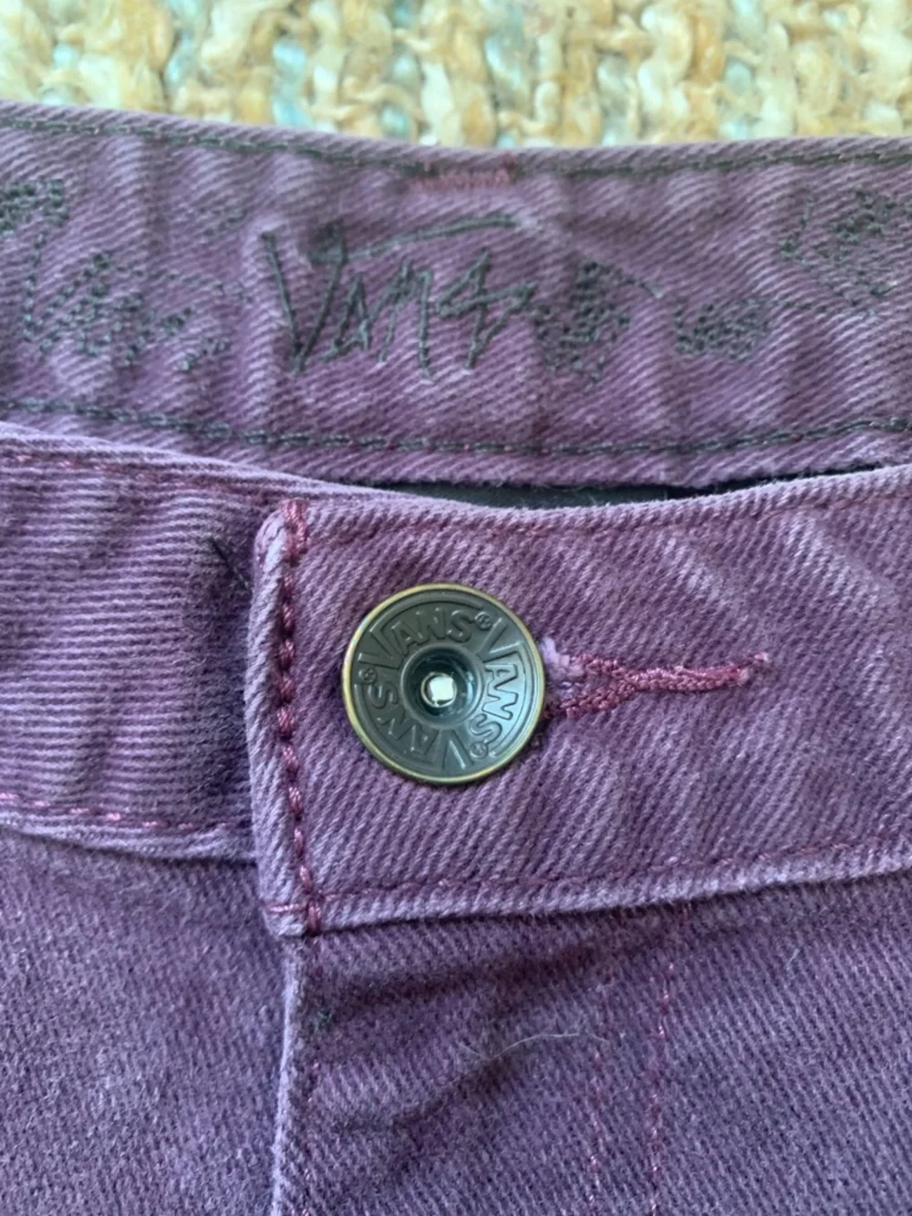 Vans Men's Straight Jeans - Deep Plum